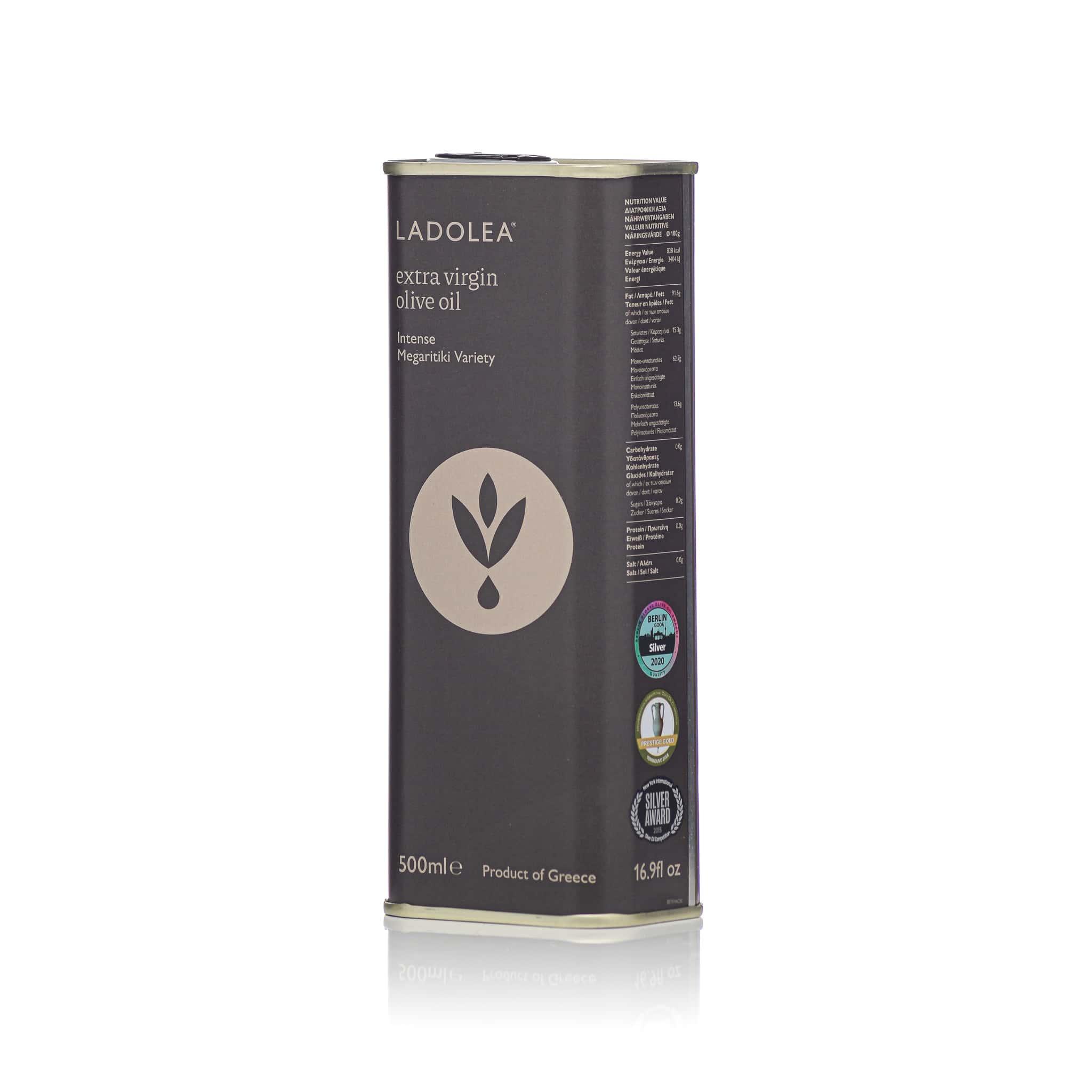 Ladolea Megaritiki Greek Intense Extra Virgin Olive Oil in Tin, 500ml